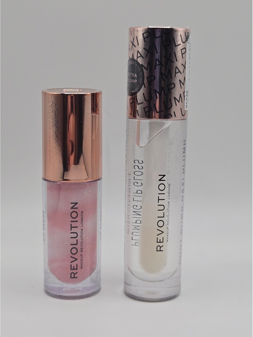Revolution Ceramide Lip Swirl Gloss and Pout Bomb Maxi Plump Plumping Lip Gloss